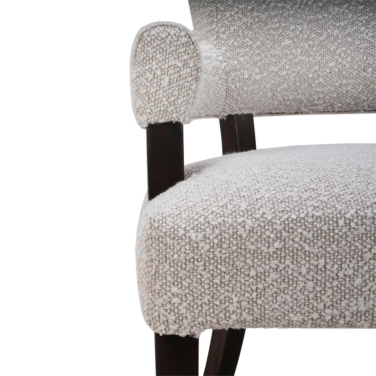 Bramble Genevieve Dining Chair — Dark Walnut / Boucle Sand