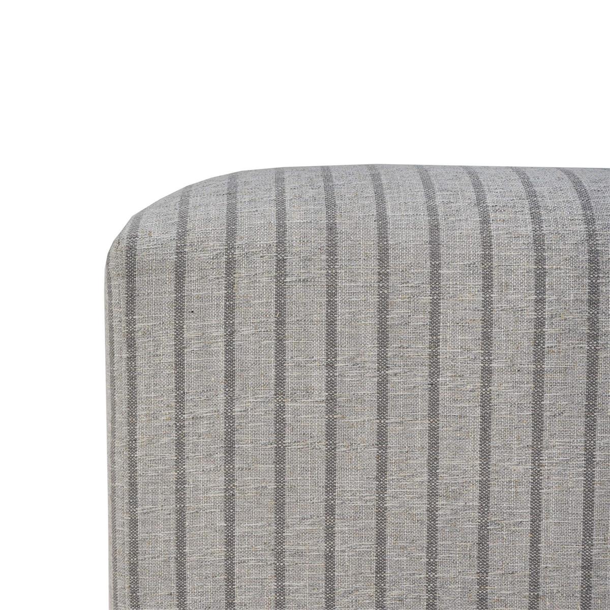 Bramble Luna Ottoman w/ Gray Munson Fabric — Gray Munson / Straw Wash