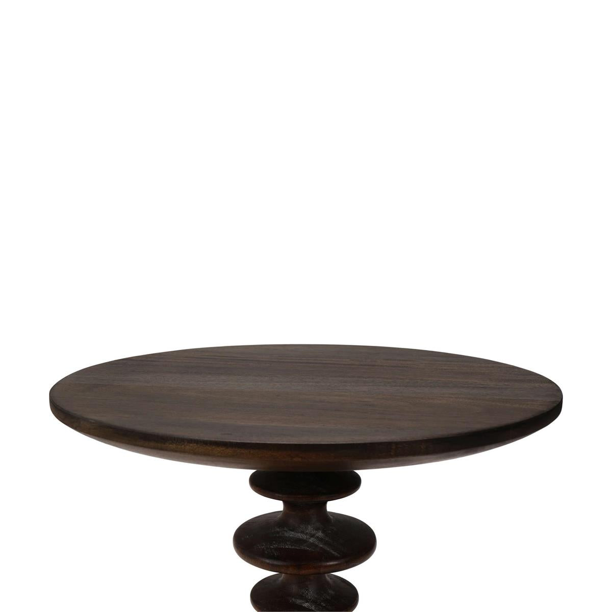 Bramble Milano Round Side Table — Dark Walnut