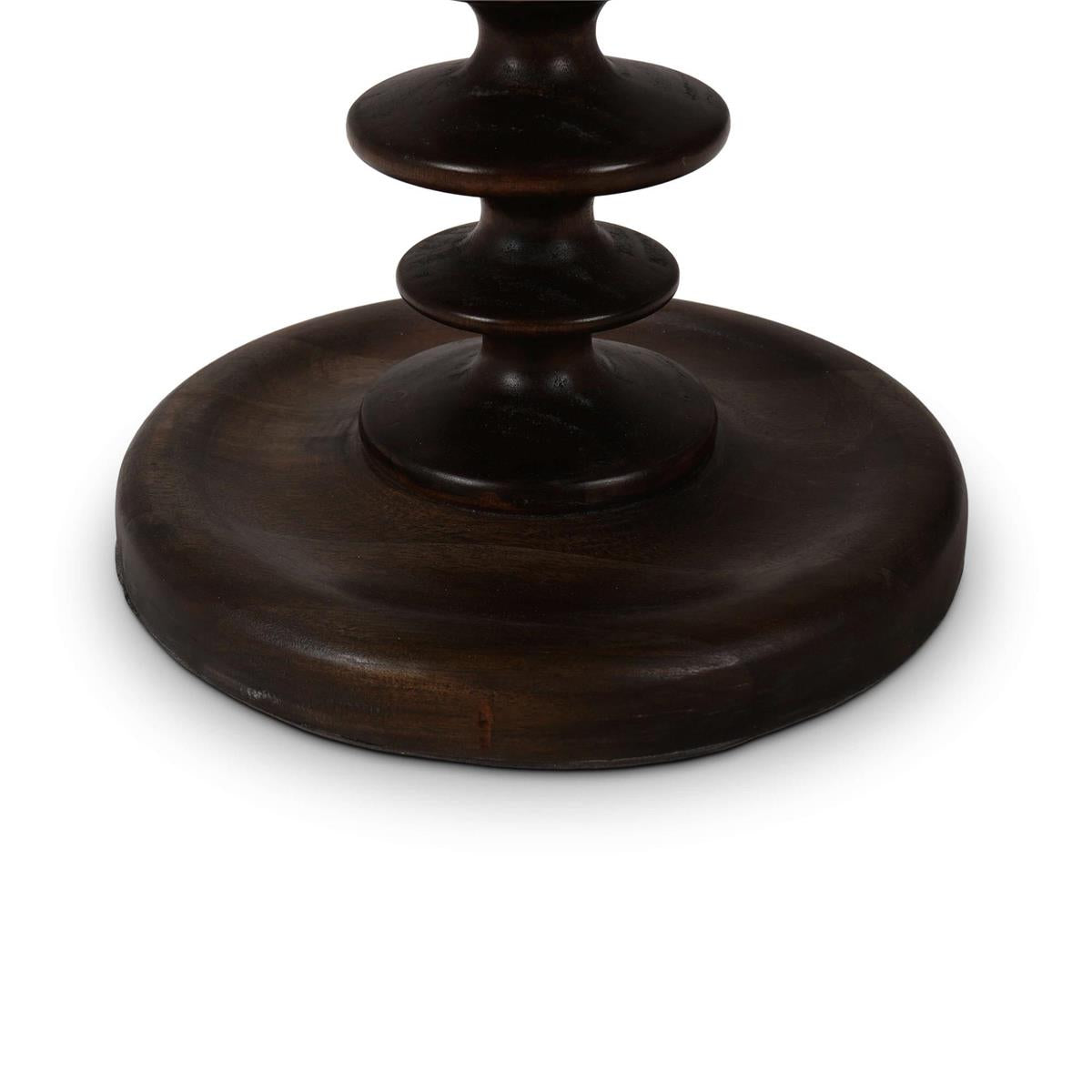 Bramble Milano Round Side Table — Dark Walnut