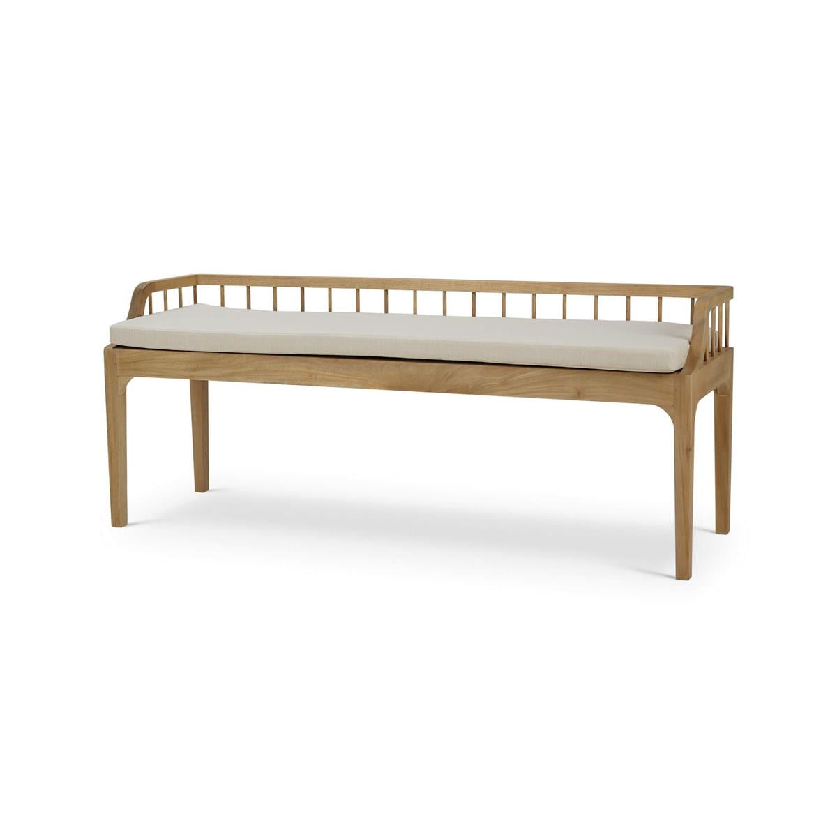 Bramble Versai Fluted Bench — Fruit Wood / Natural
