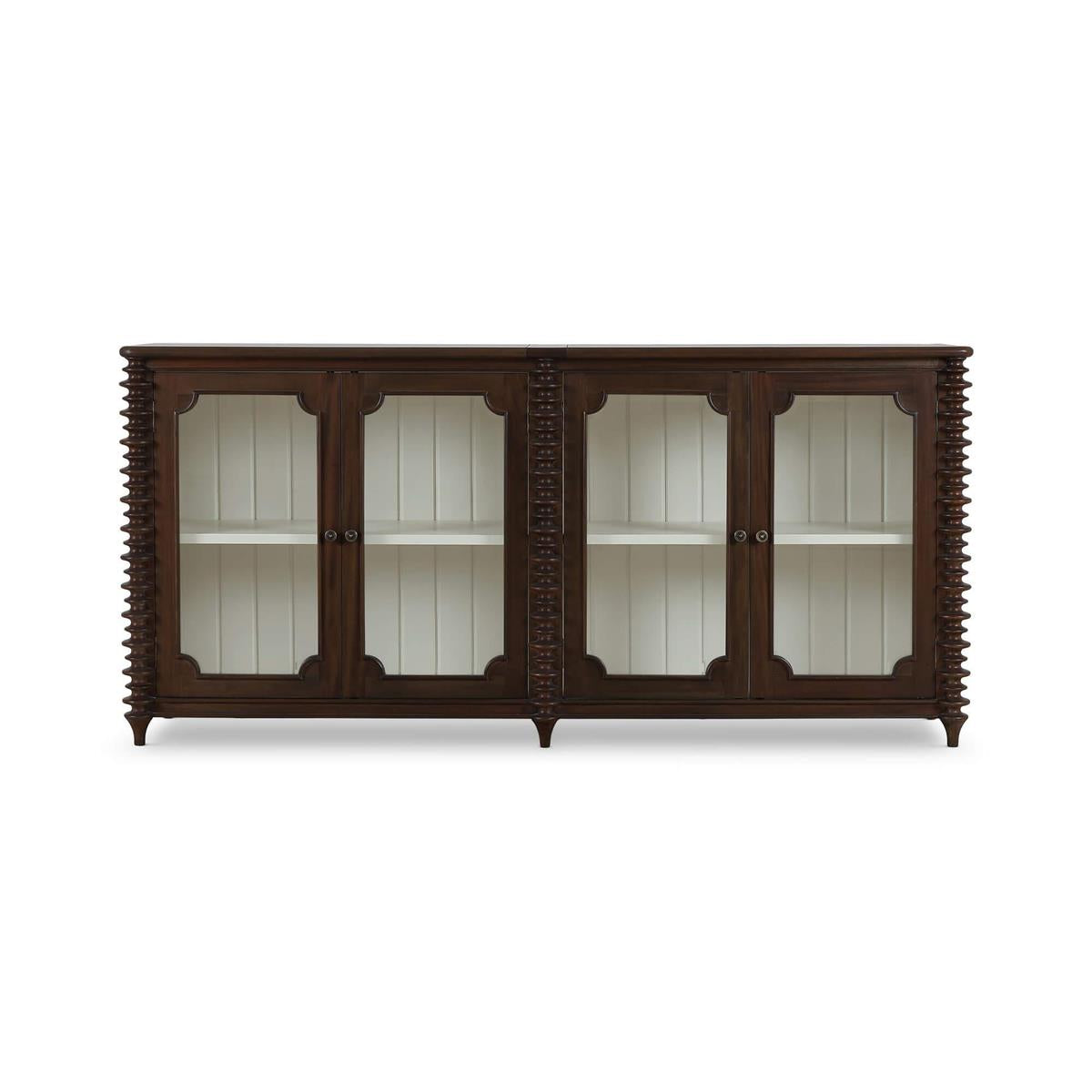 Bramble Milano 4 Door Sideboard — Dark Walnut / Putty