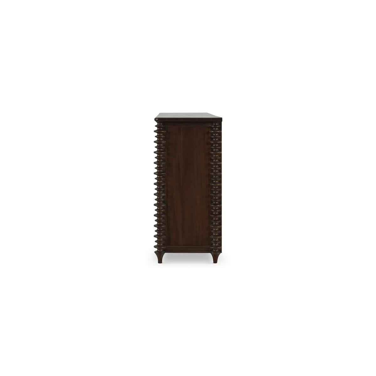 Bramble Milano 4 Door Sideboard — Dark Walnut / Putty