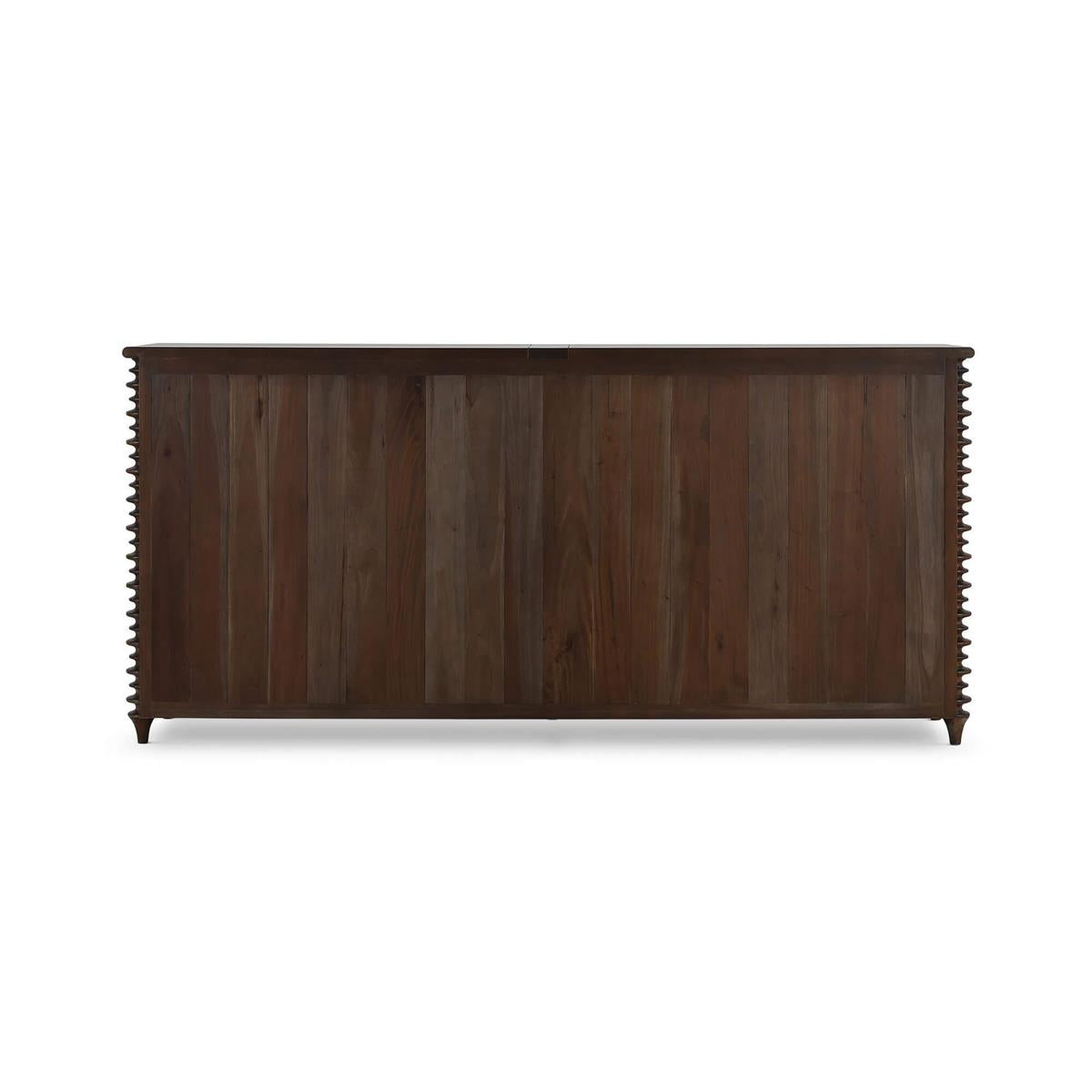 Bramble Milano 4 Door Sideboard — Dark Walnut / Putty