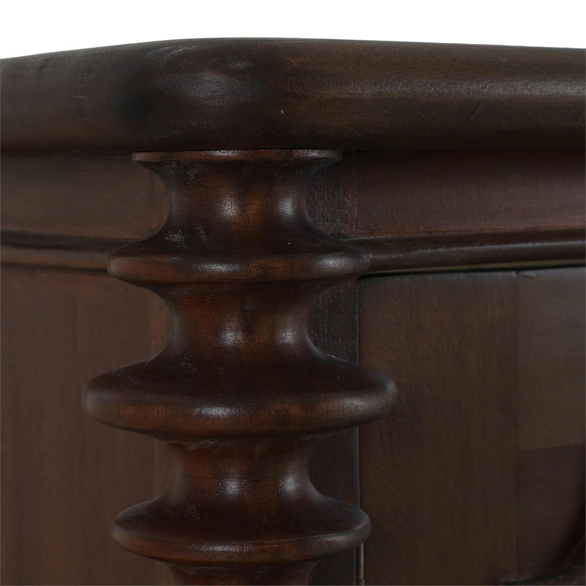 Bramble Milano 4 Door Sideboard — Dark Walnut / Putty