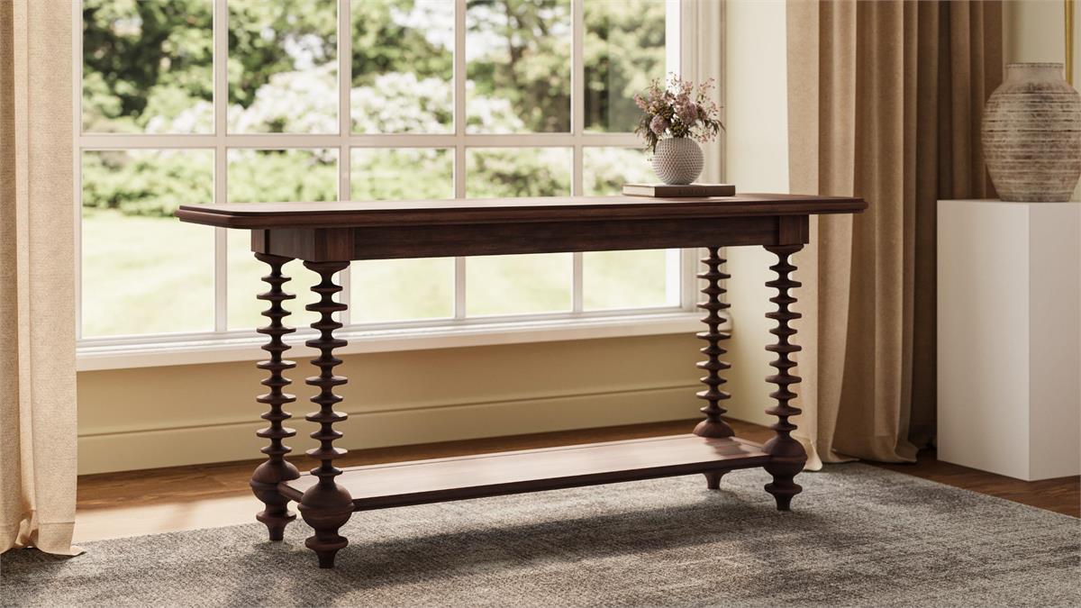 Bramble Milano Console Table — Dark Walnut