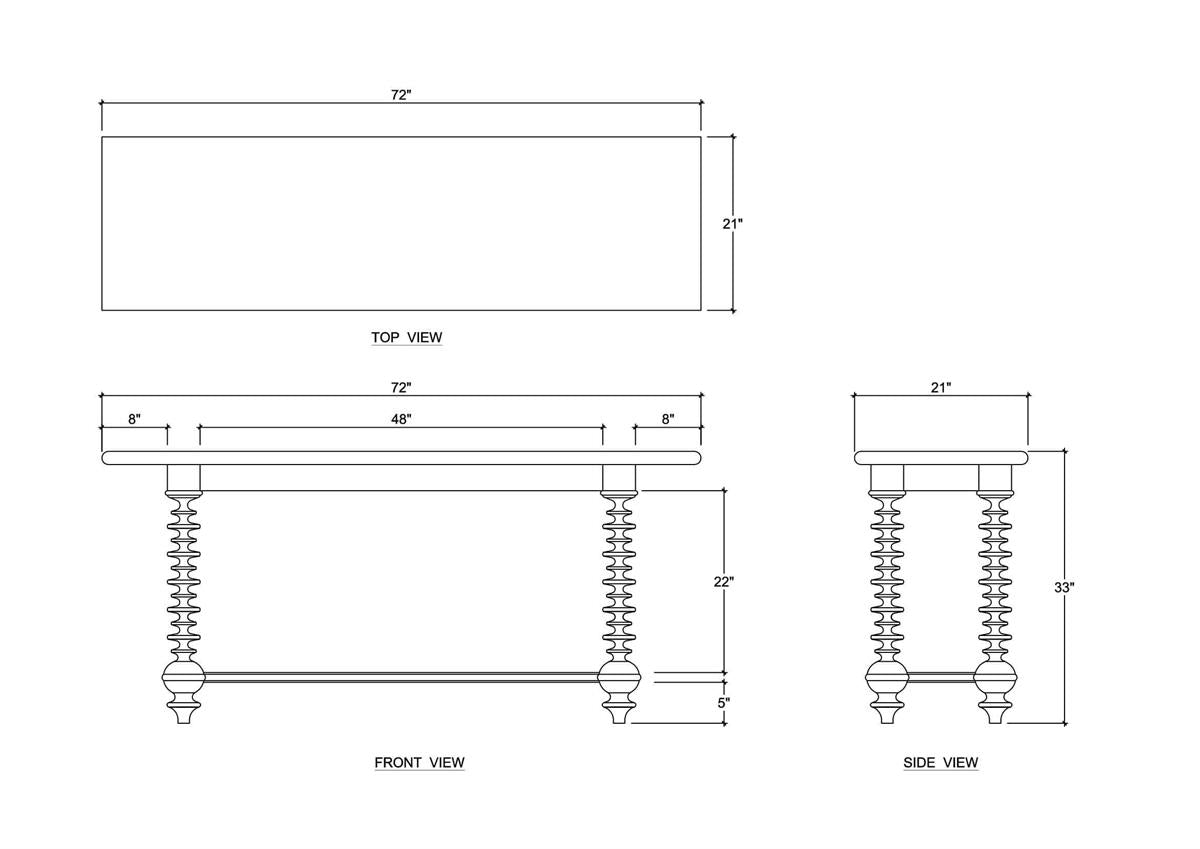 Bramble Milano Console Table — Dark Walnut