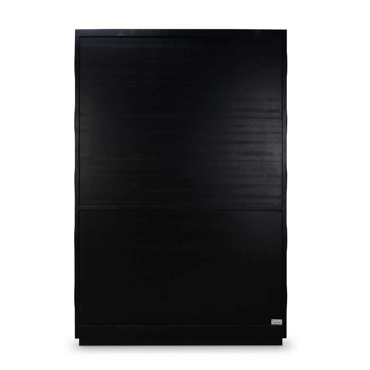 Bramble Vannes Crescent Bookcase — Batavia Black / Sandbar