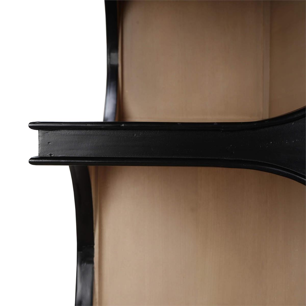 Bramble Vannes Crescent Bookcase — Batavia Black / Sandbar
