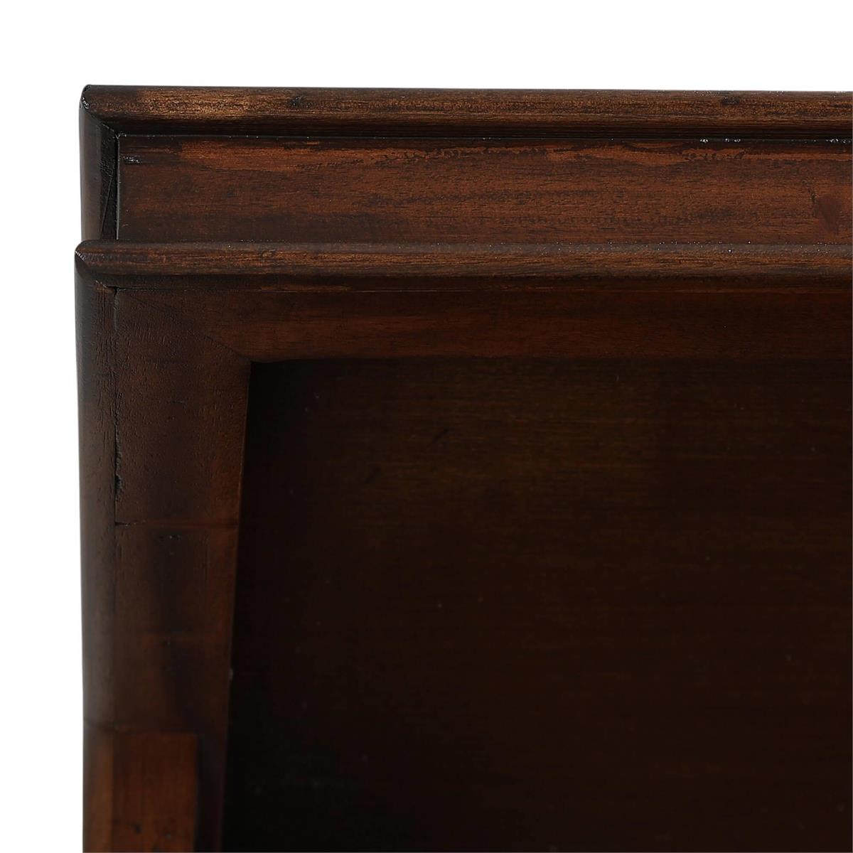 Bramble Vannes Crescent Bookcase — Matt Teak Brown