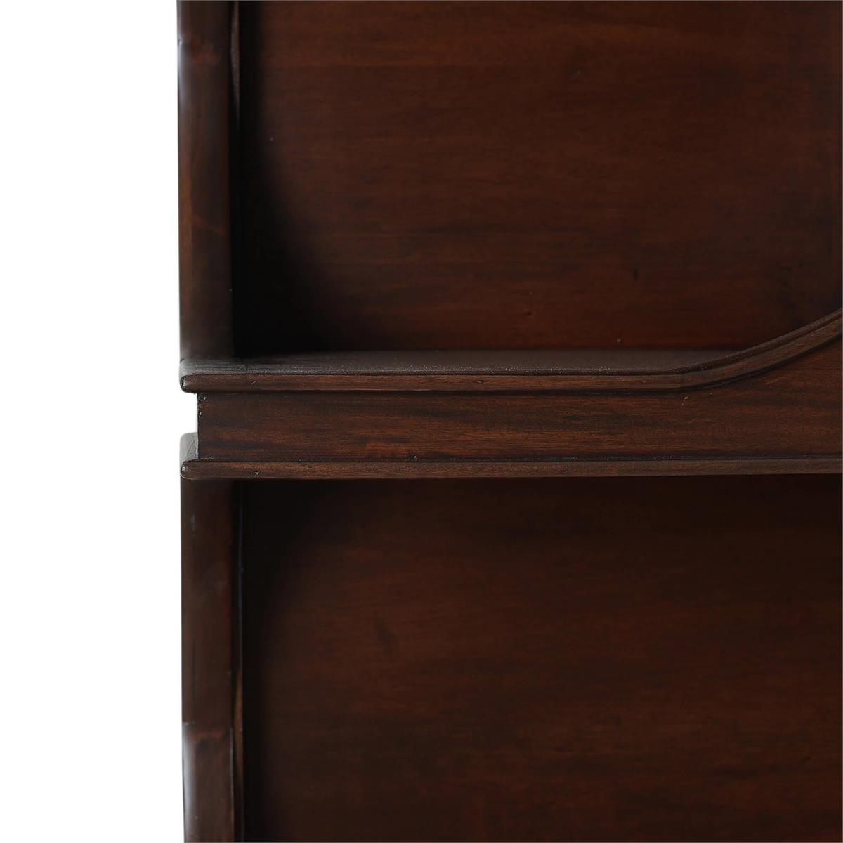 Bramble Vannes Crescent Bookcase — Matt Teak Brown
