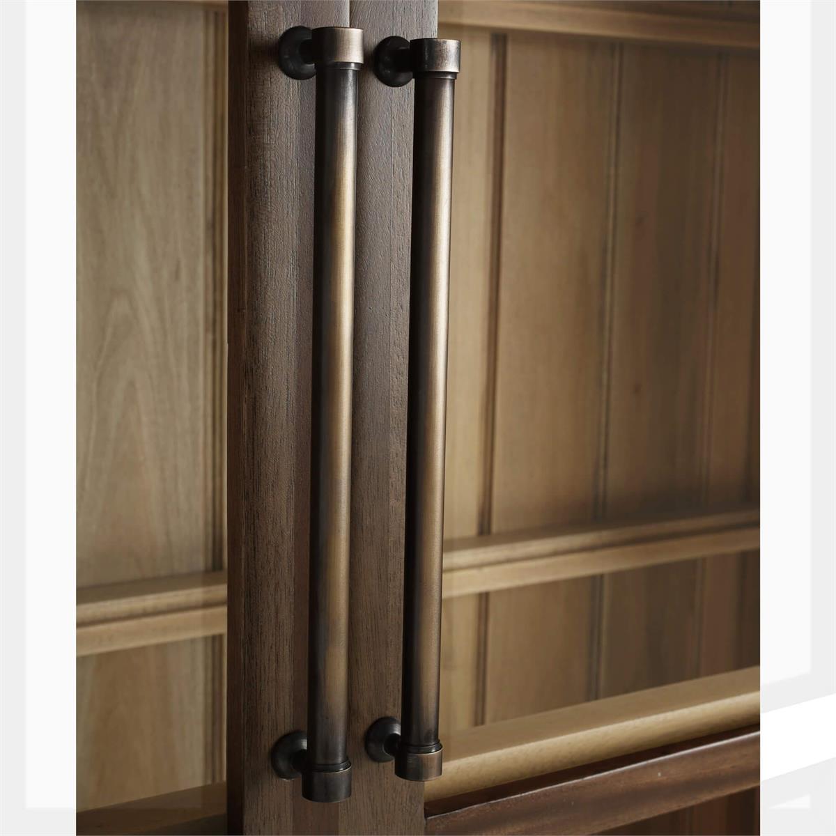 Bramble Vannes 2 Door Display Cabinet — Straw Wash / Driftwood