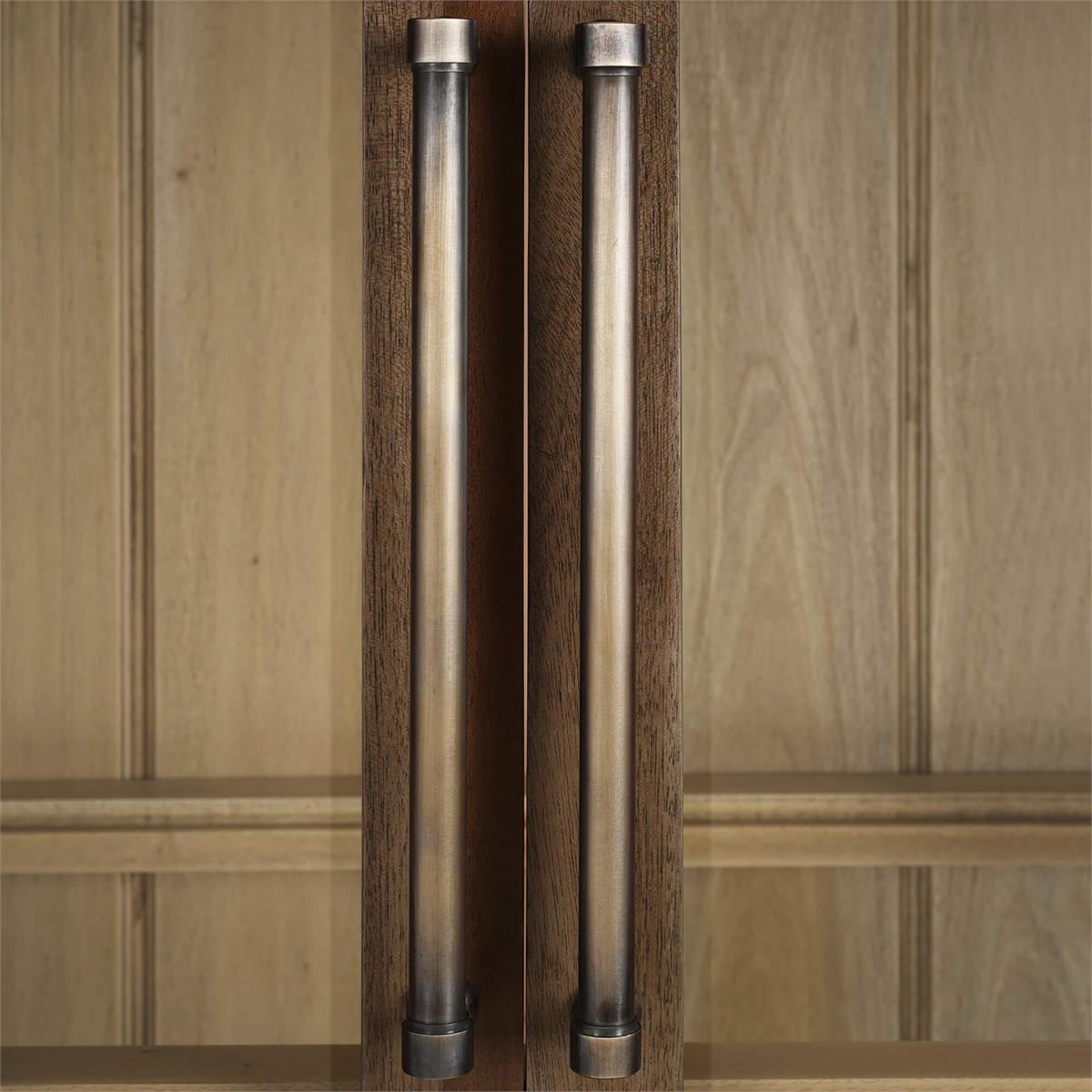 Bramble Vannes 2 Door Display Cabinet — Straw Wash / Driftwood
