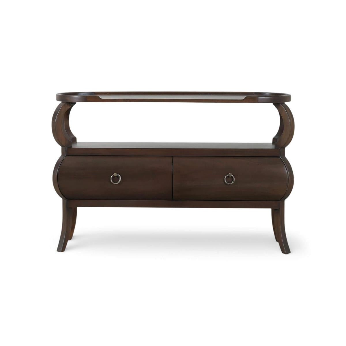 Bramble Savannah Console Table w/ 2 Drawers — Dark Walnut