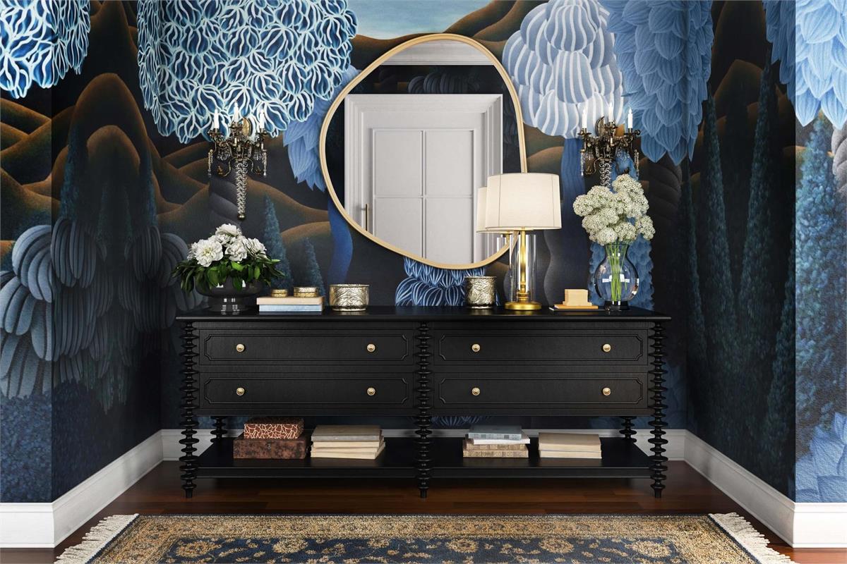 Bramble Milano Sideboard w/ 4 Drawers — Batavia Black