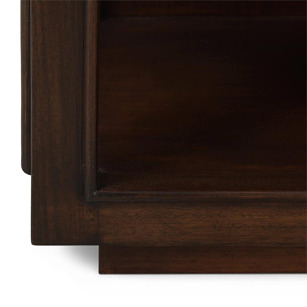 Bramble Vannes Crescent Console — Matt Teak Brown