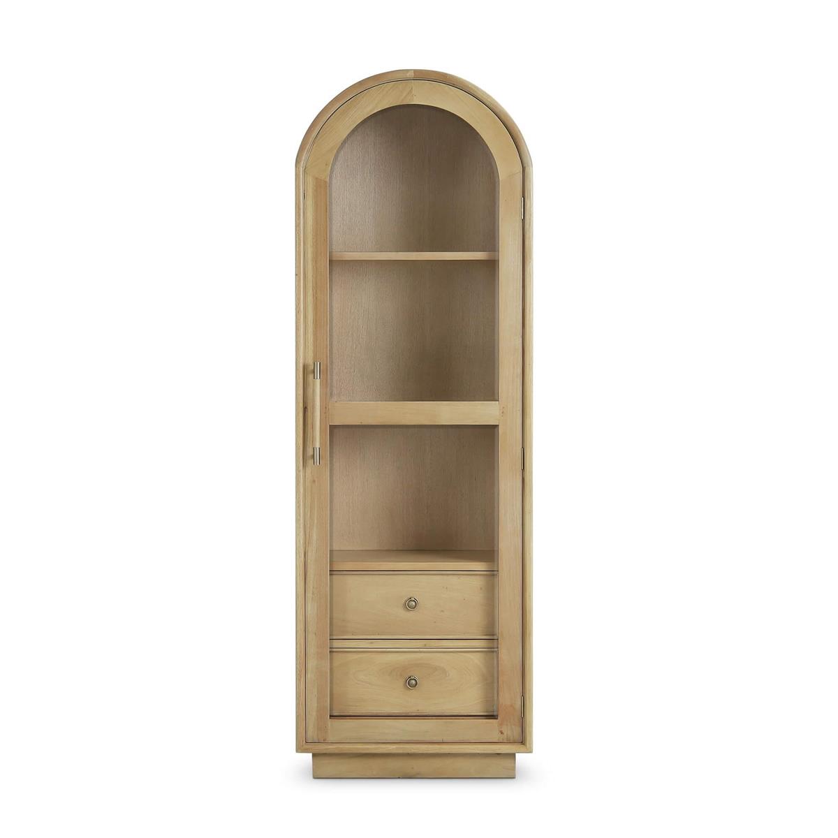 Bramble Vannes Single Door Display Cabinet — Fruit Wood