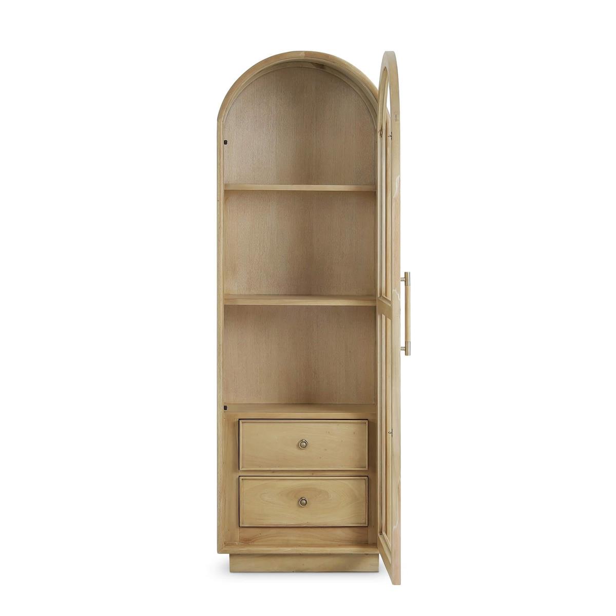 Bramble Vannes Single Door Display Cabinet — Fruit Wood