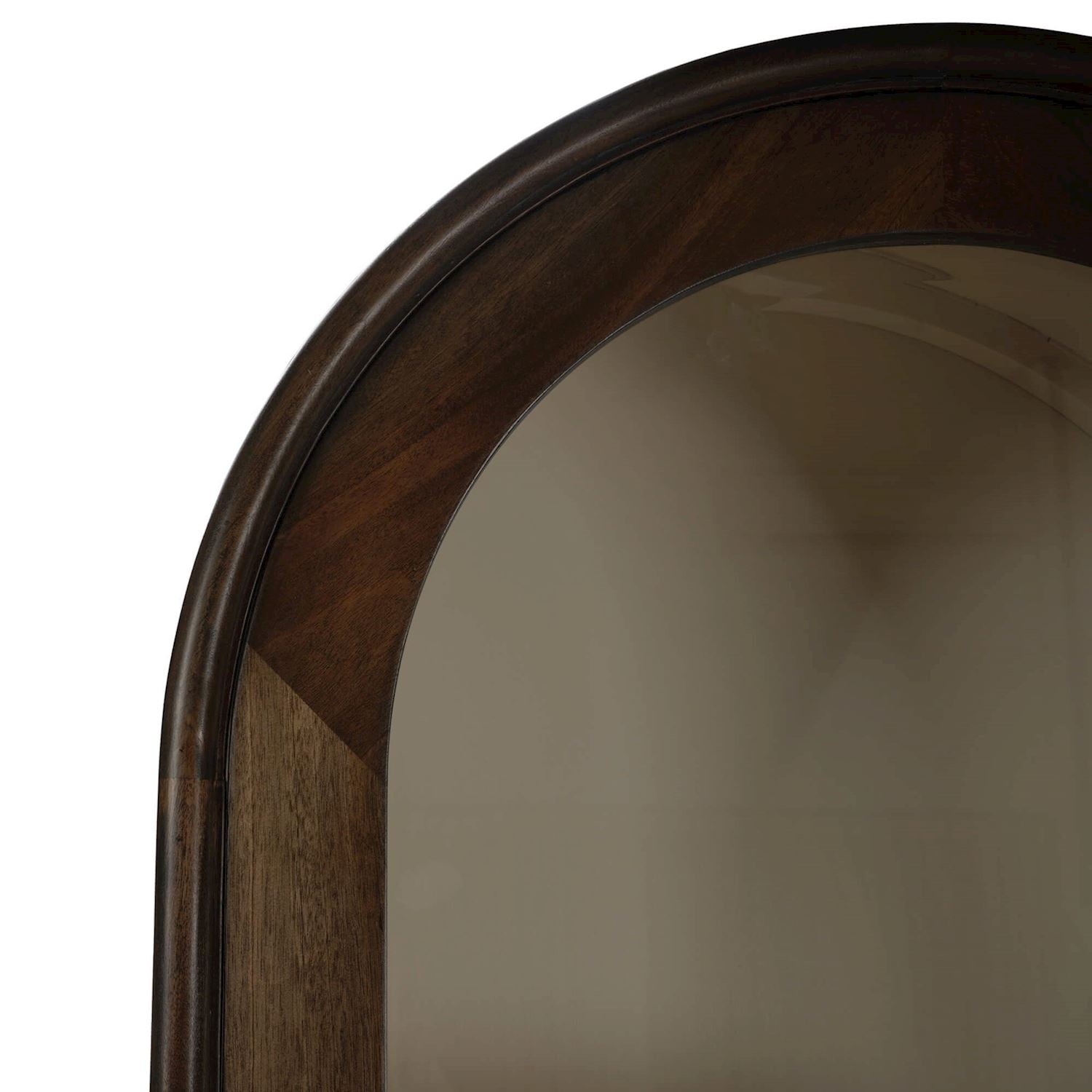 Bramble Vannes Single Door Display Cabinet — Dark Walnut / Putty