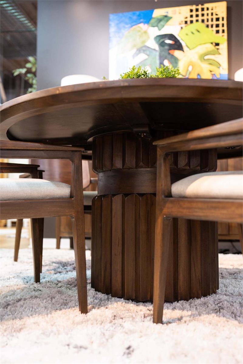 Bramble Colorado Round Dining Table 60'' — Dark Walnut
