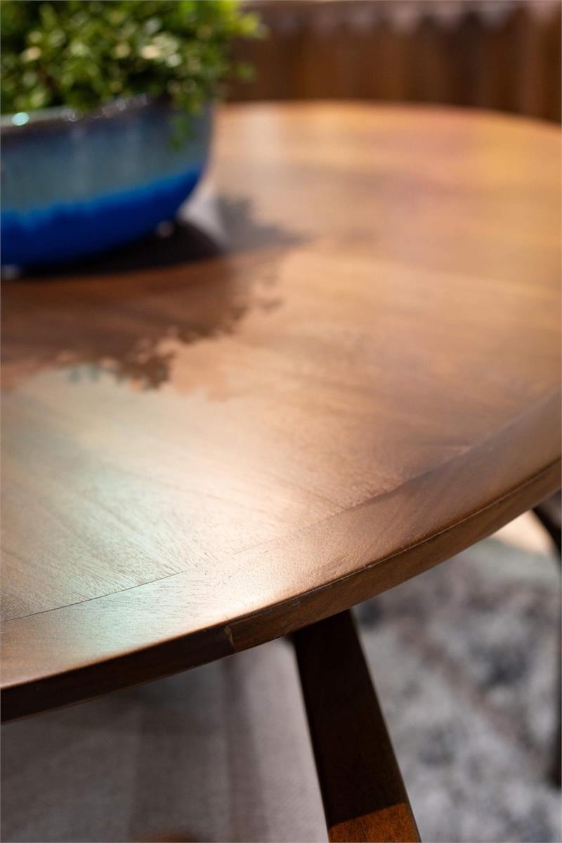 Bramble Colorado Round Dining Table 60'' — Dark Walnut