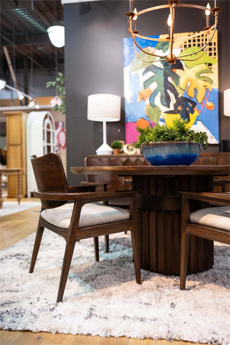 Bramble Colorado Round Dining Table 60'' — Dark Walnut