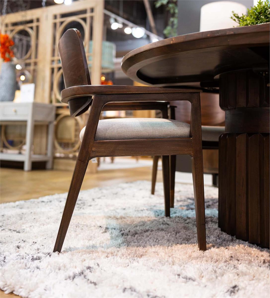 Bramble Colorado Round Dining Table 60'' — Dark Walnut