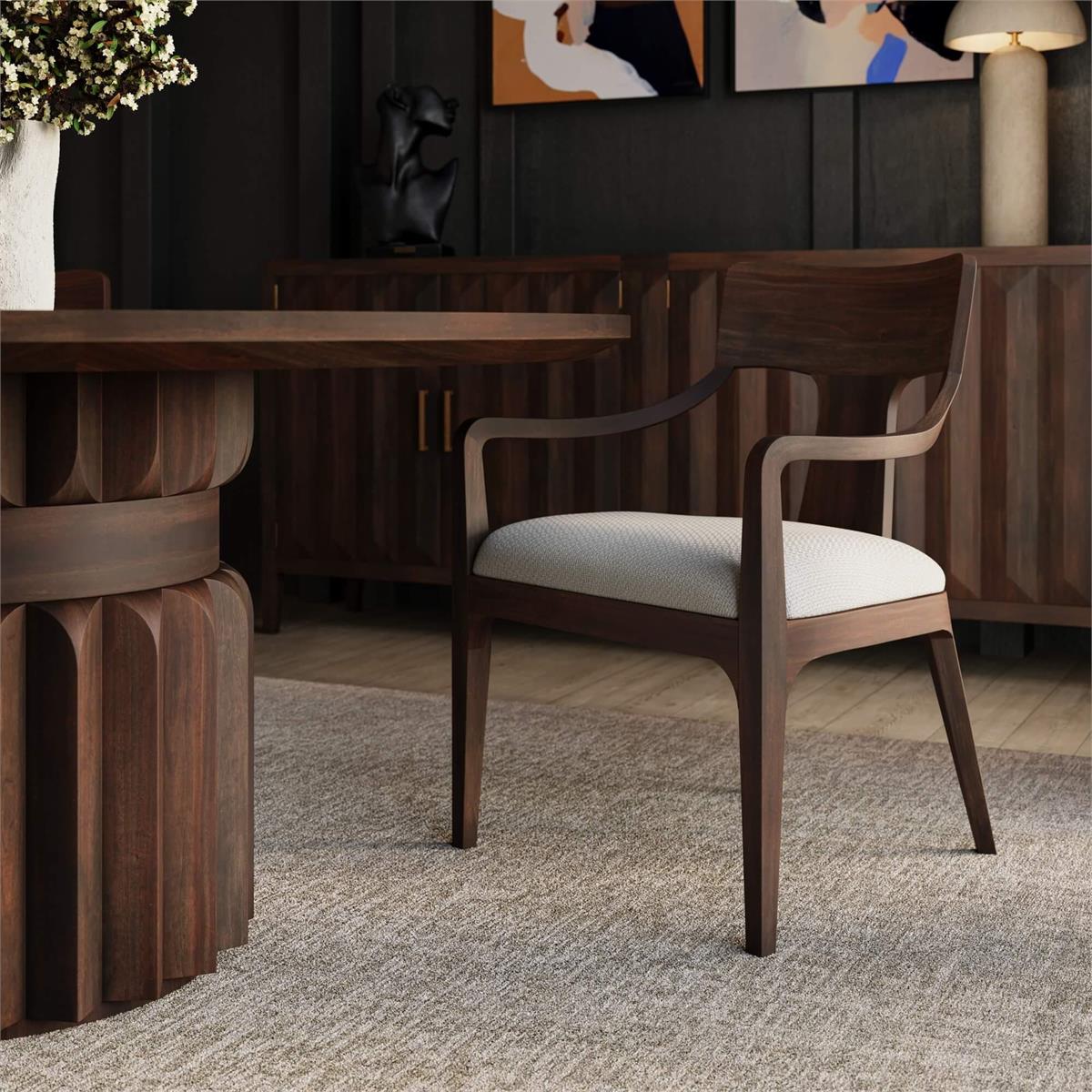 Bramble Colorado Dining Chair — Dark Walnut / Dinara Natural