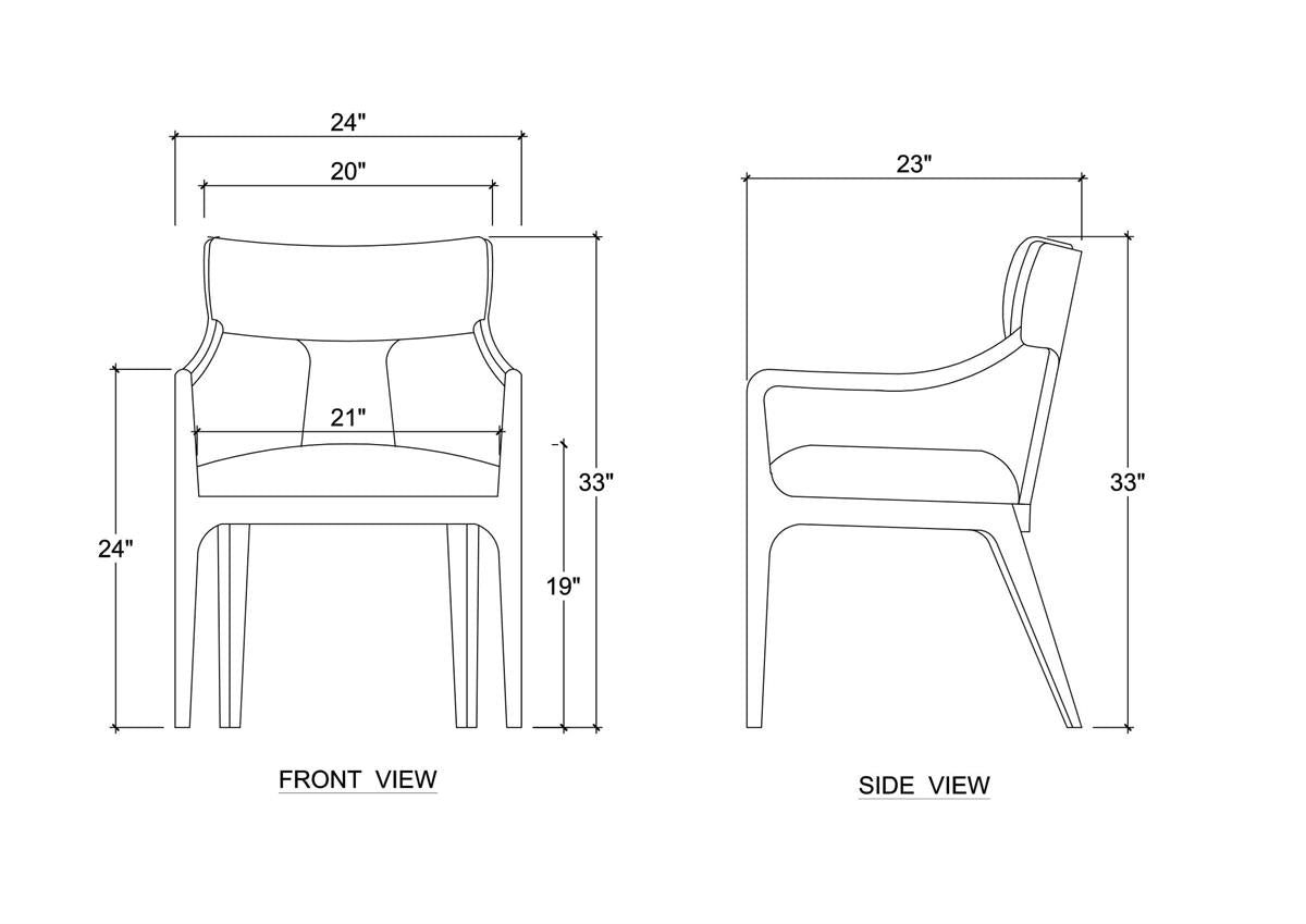 Bramble Colorado Dining Chair — Dark Walnut / Dinara Natural