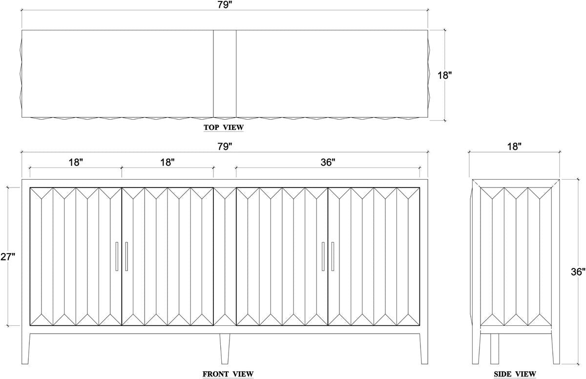 Bramble Colorado Sideboard — Dark Walnut