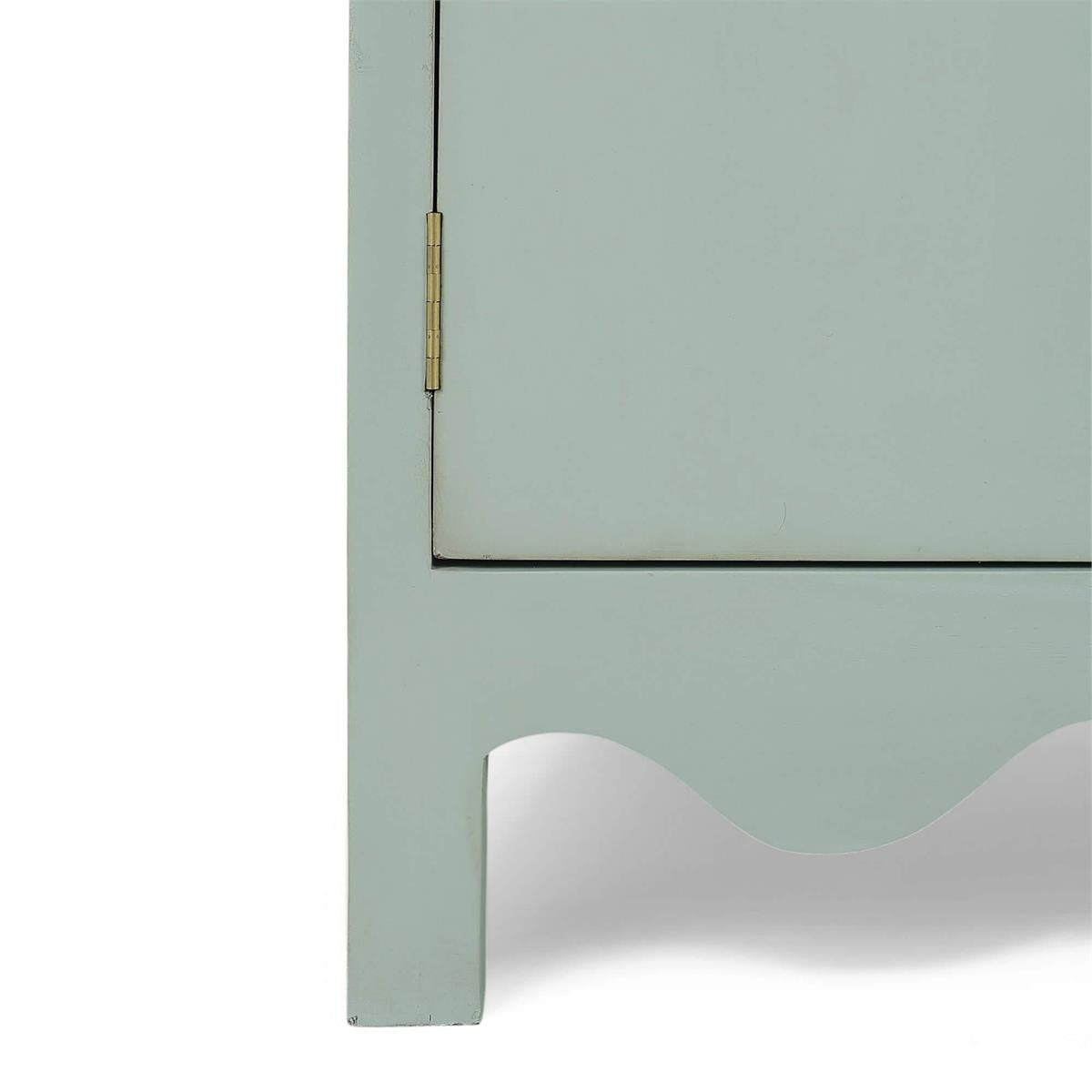 Bramble Chloe 4 Door Sideboard — Vintage Fennel Green / Light Distressed