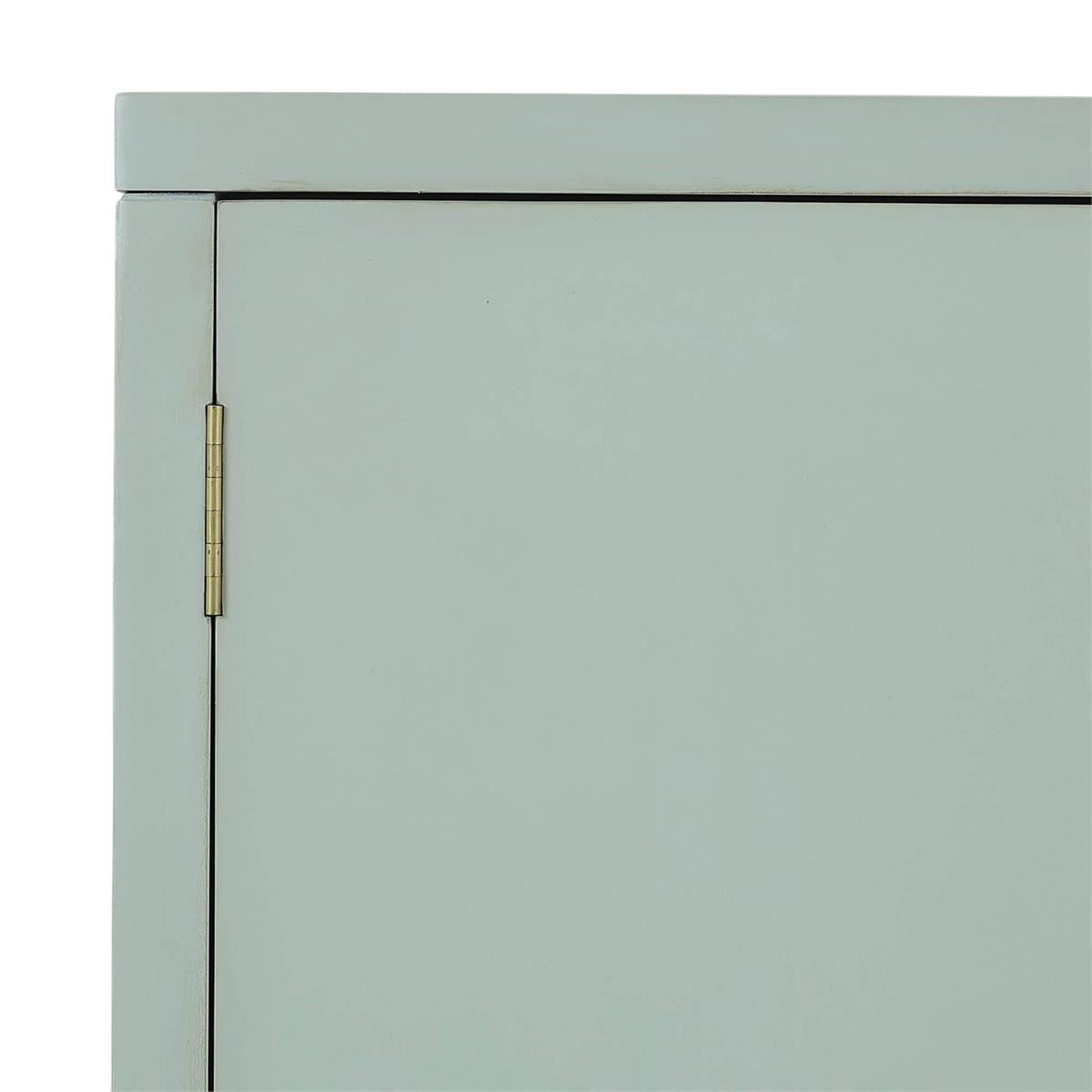 Bramble Chloe 4 Door Sideboard — Vintage Fennel Green / Light Distressed
