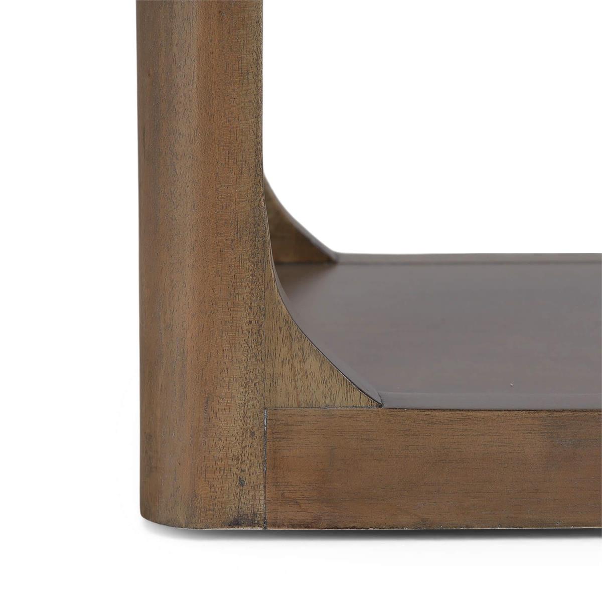 Bramble Corte Open Console Table w/ 2 Drawers — Straw Wash