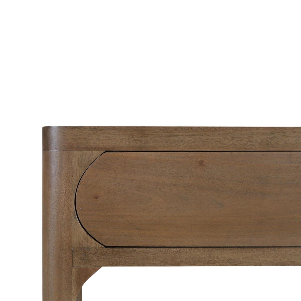 Bramble Corte Open Console Table w/ 2 Drawers — Straw Wash