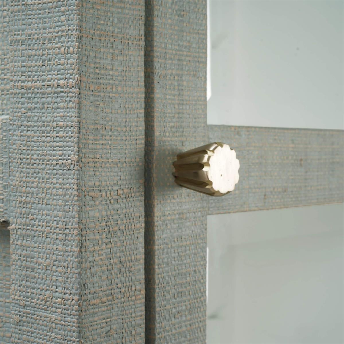 Bramble Kagu Tall Cabinet Wrapped — Raffia Pale Blue Wash / True White *