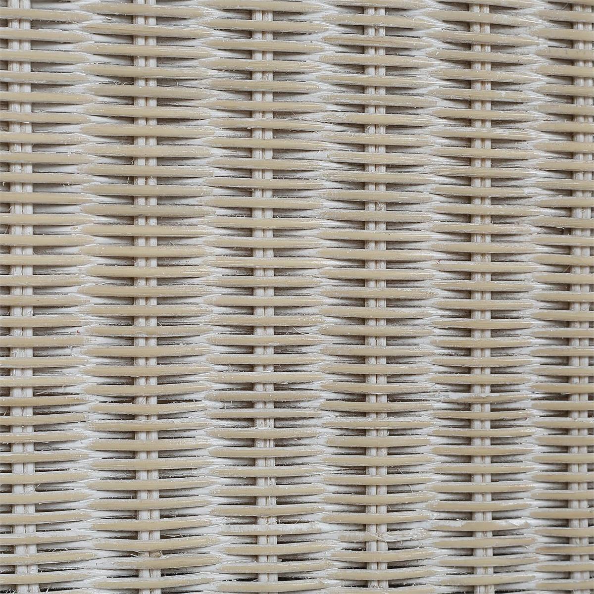 Bramble Hampton Rattan Wing Chair — Rattan White Wash / Oatmeal Boucle Chenille