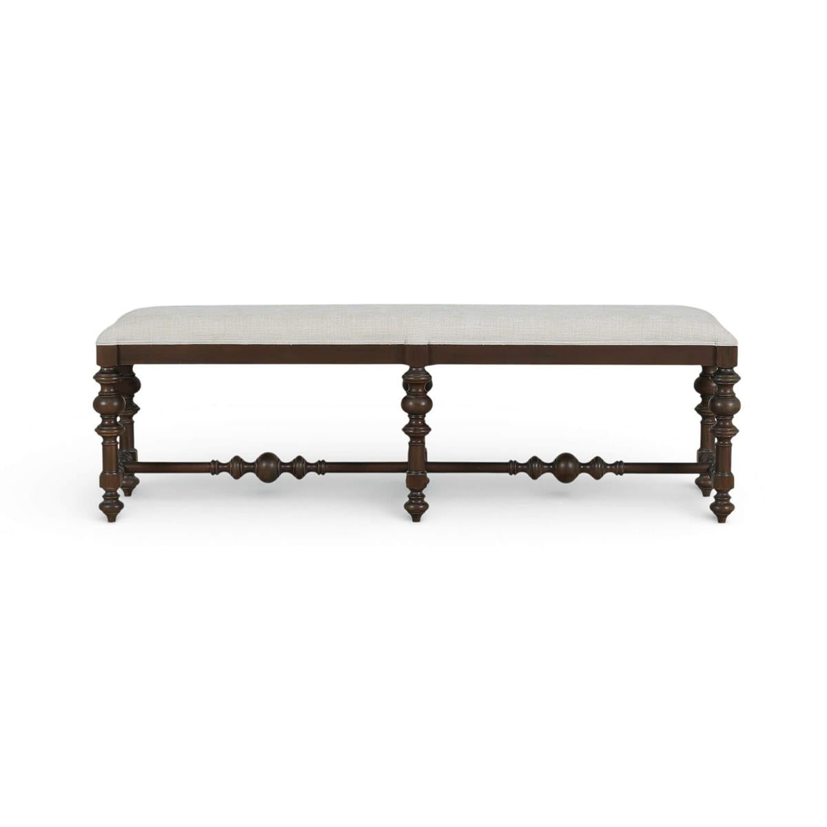 Bramble Savannah Large Bench — Dark Walnut / Thames Natural