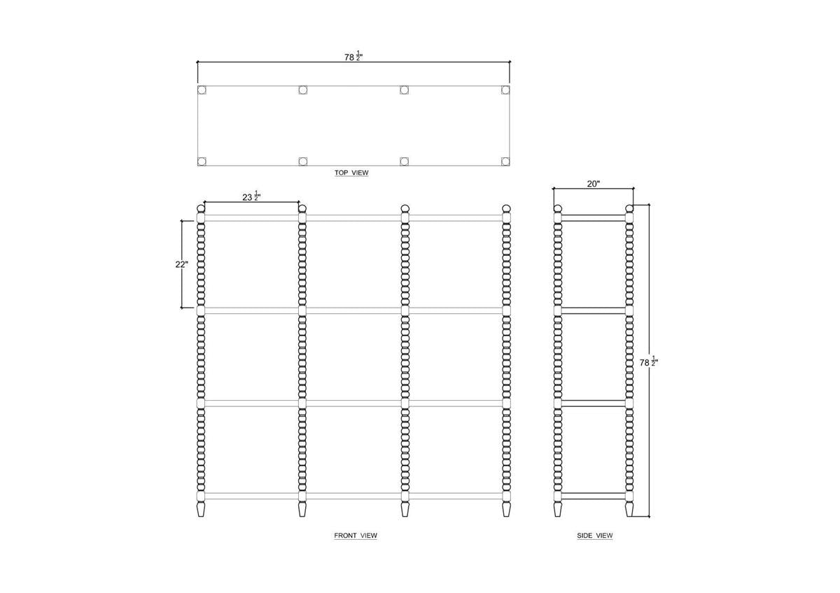 Bramble Cholet Open Bookcase KD — Straw Wash