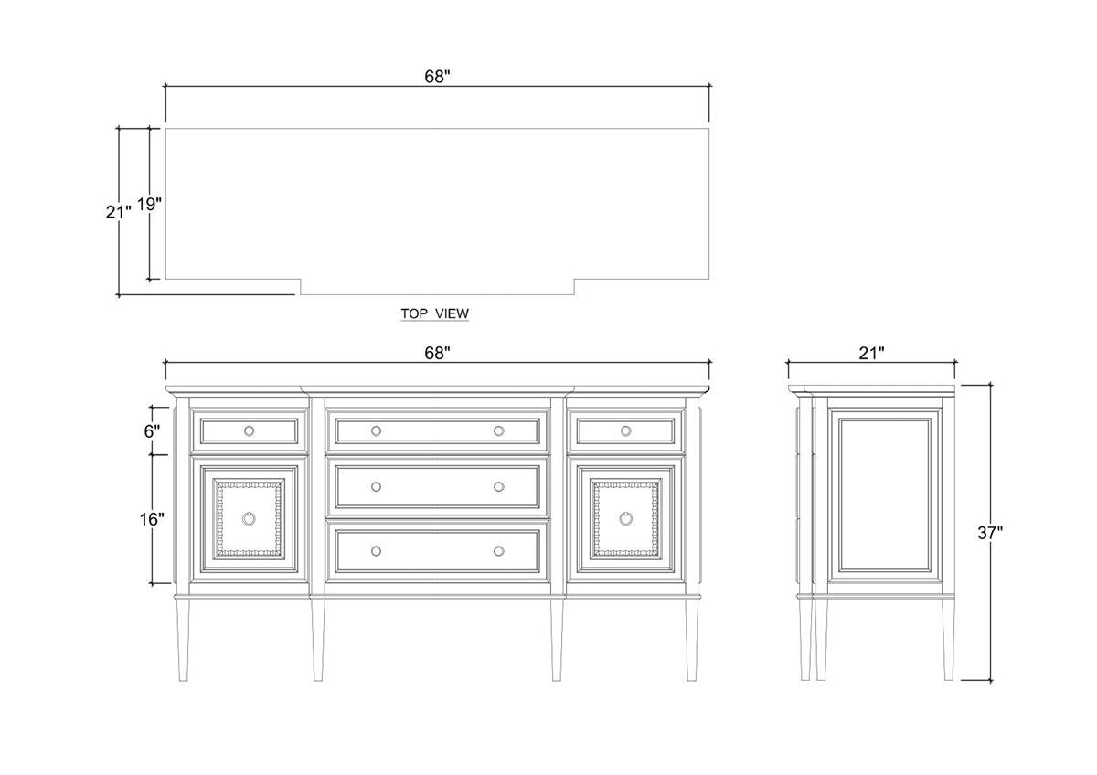 Bramble Vivienne Sideboard — Dark Walnut