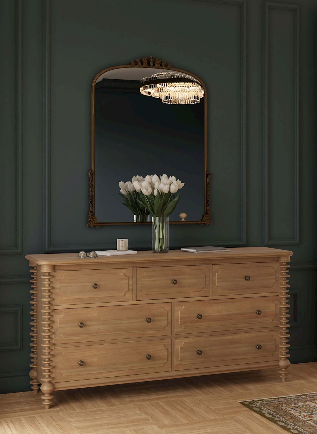 Bramble Milano 7 Drawer Dresser — Fruit Wood