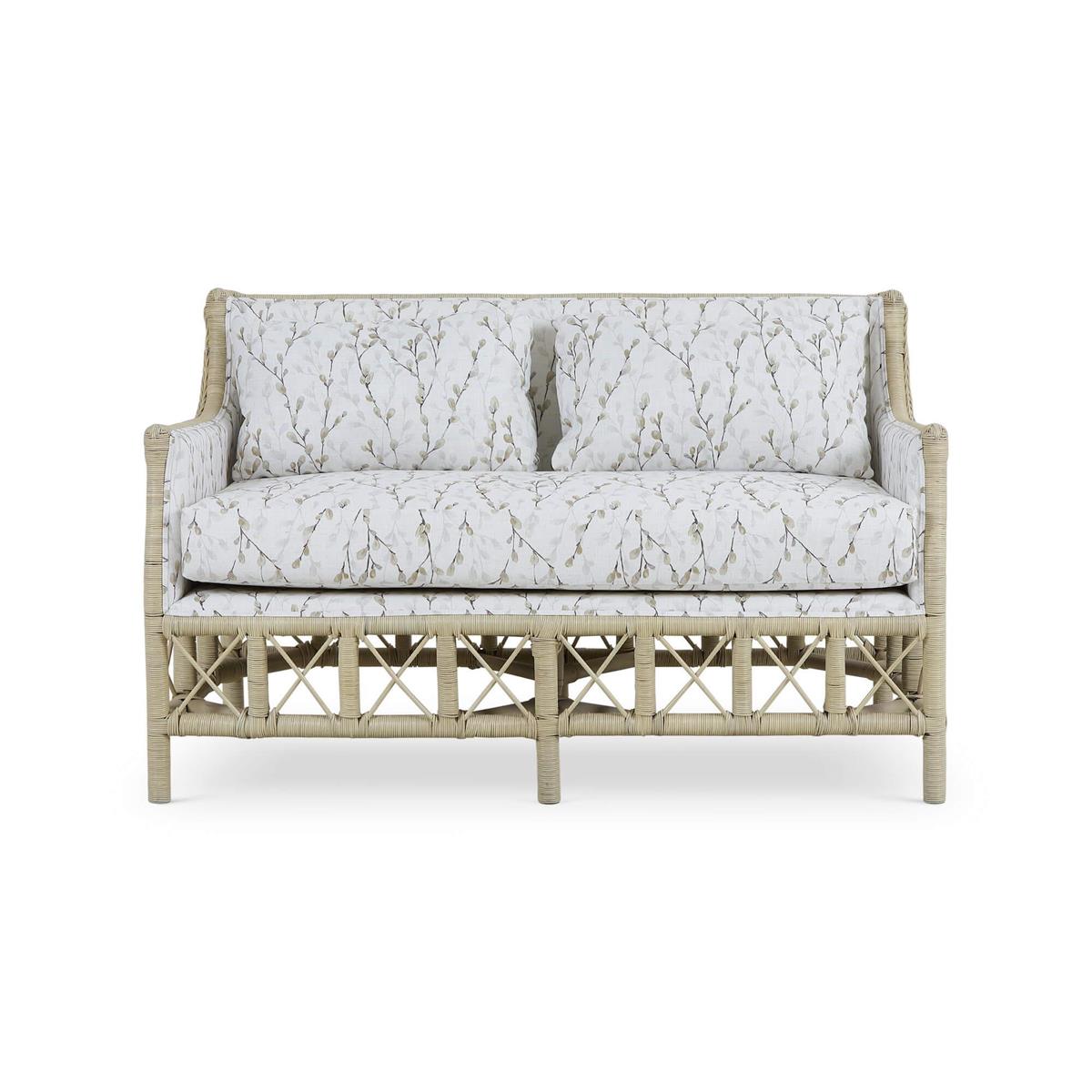 Bramble Rabana Rattan Loveseat — Rattan Natural / Whisper word