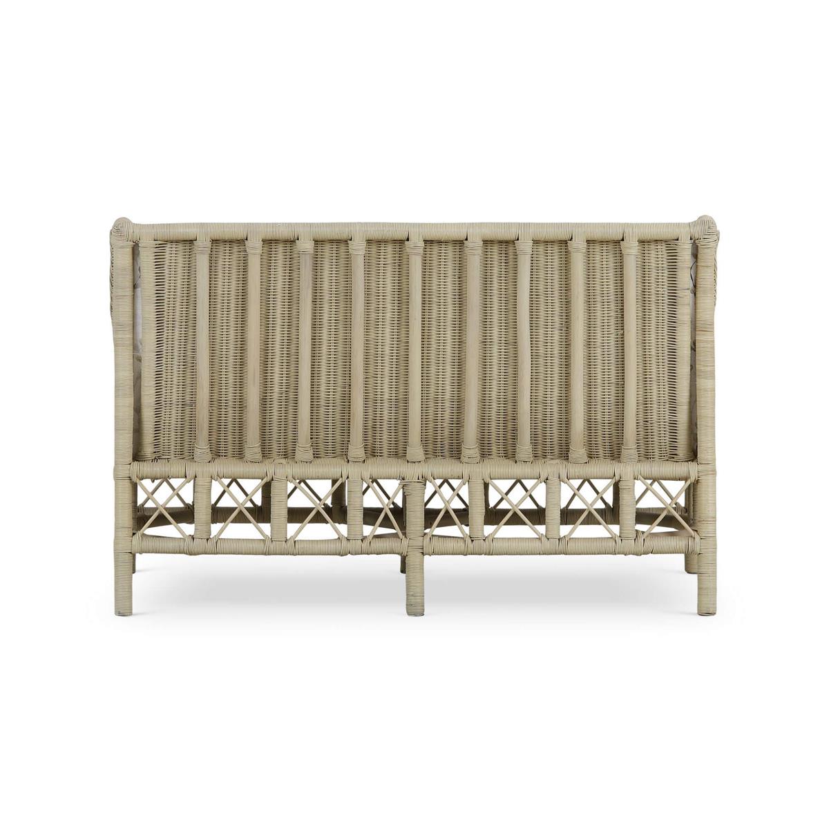 Bramble Rabana Rattan Loveseat — Rattan Natural / Whisper word