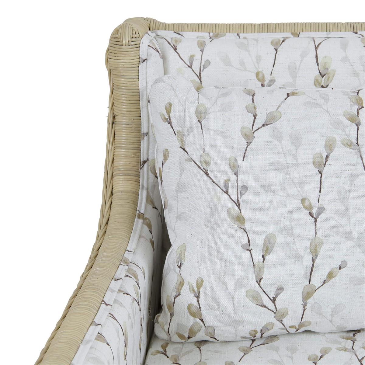 Bramble Rabana Rattan Loveseat — Rattan Natural / Whisper word