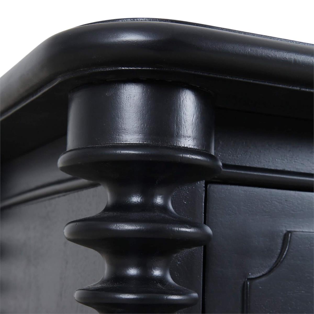 Bramble Milano 2 Drawer Bedside Table — Batavia Black