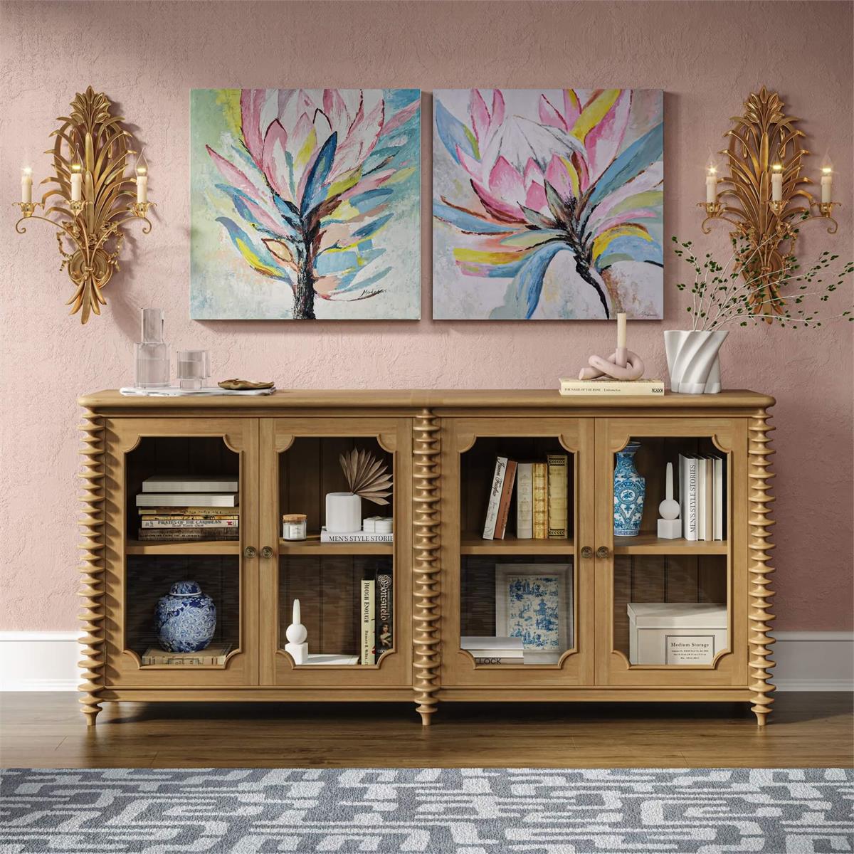 Bramble Protea Repens on Canvas 30 x 30