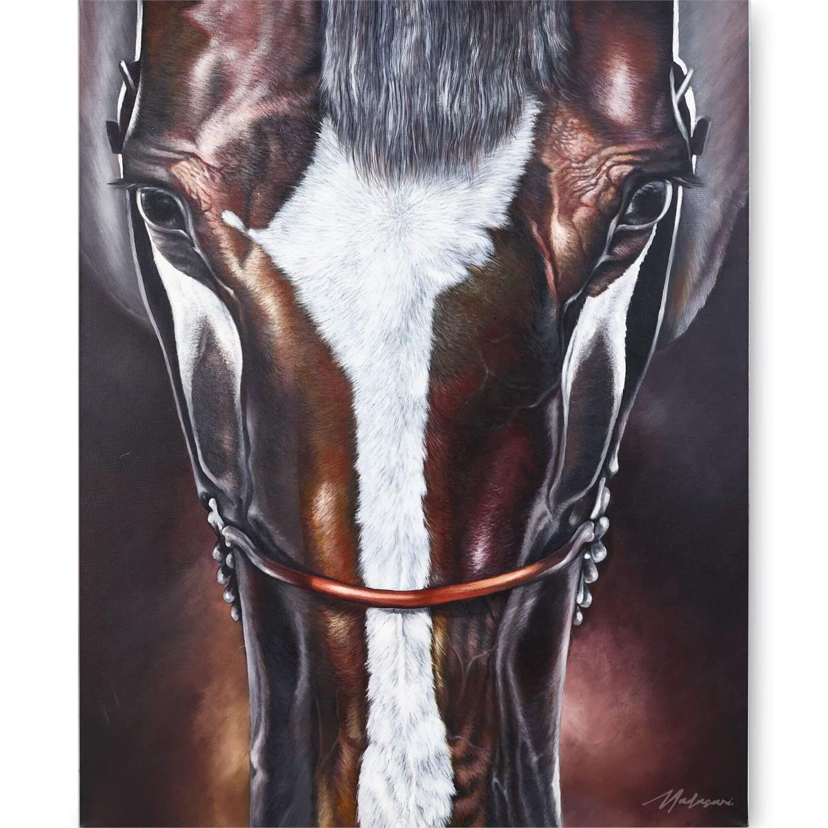 Bramble Bucephalus Horse on Canvas 36 x 48