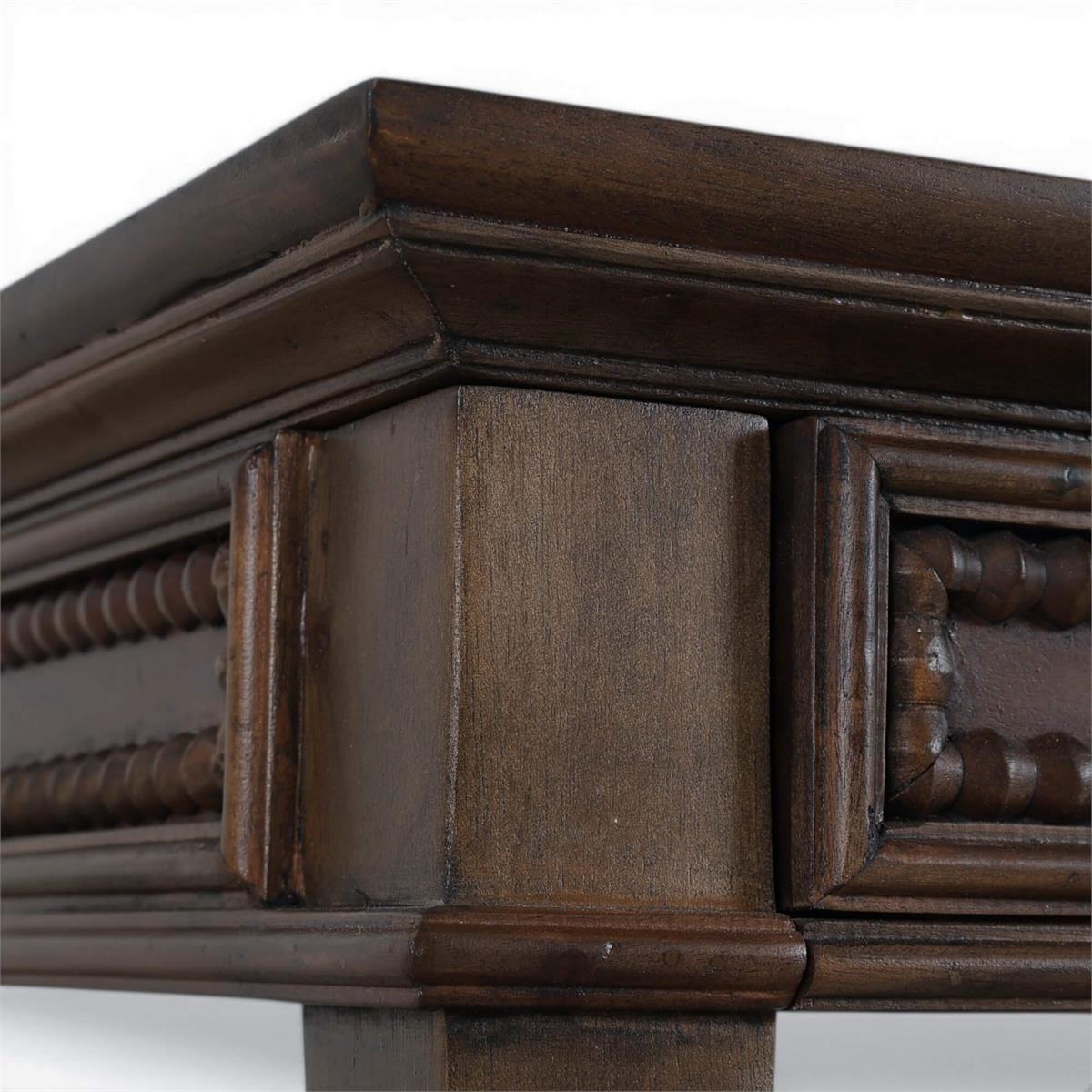 Bramble Vivienne 3 Drawer Desk — Dark Walnut