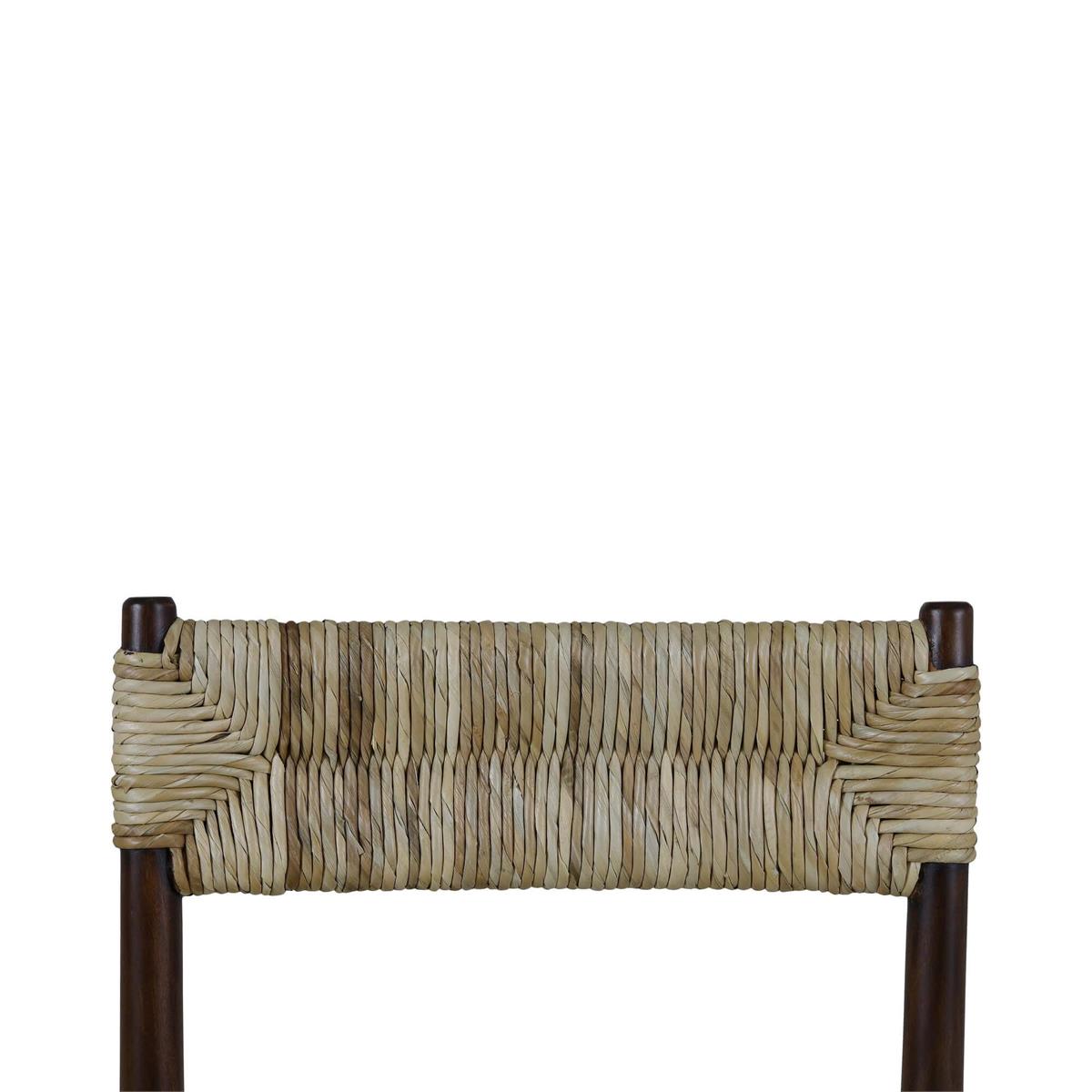 Bramble Lenox Dining Chair w/ Rush Seat — Matt Teak Brown