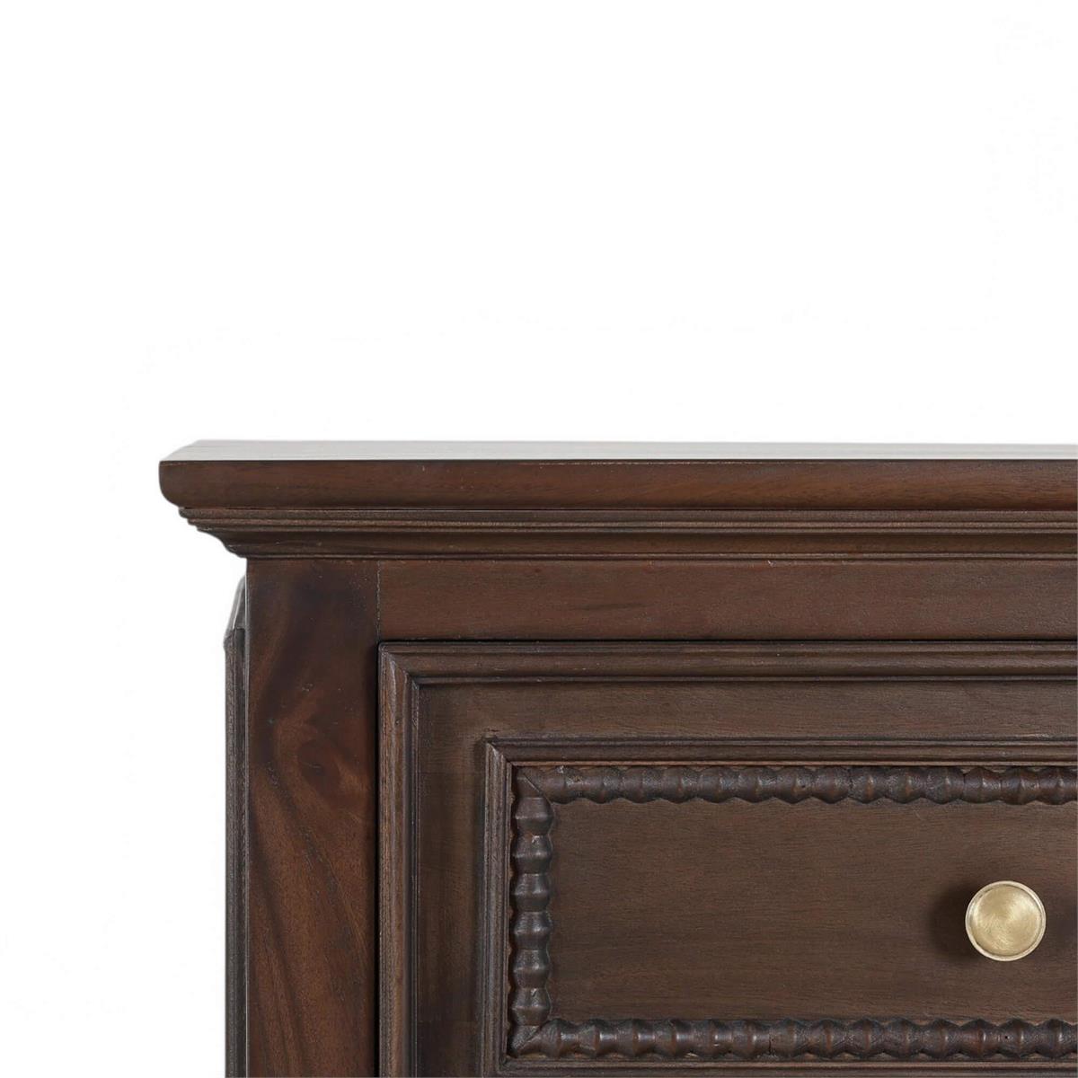 Bramble Vivienne 5 Drawer Dresser — Dark Walnut