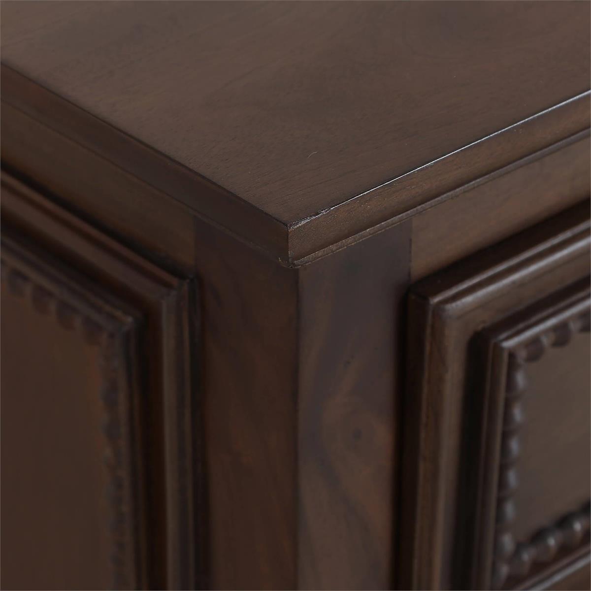 Bramble Vivienne 5 Drawer Dresser — Dark Walnut